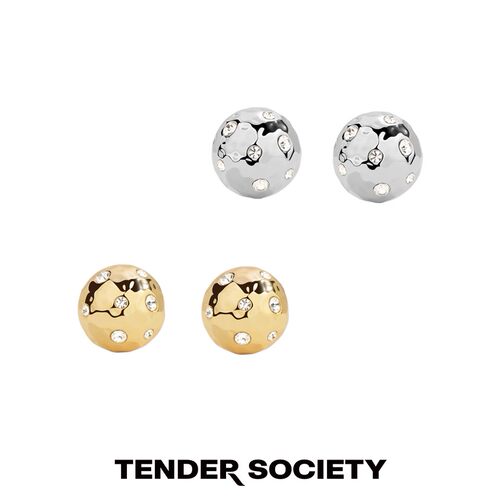Tender SocietyEcho系列锤纹半球耳钉原创时尚小众耳饰女高级感