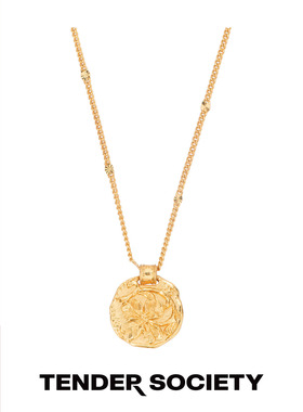 四叶草复古金币吊坠项链