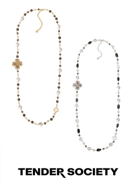 护身符系列四叶草水晶串珠项链