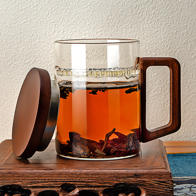 月牙过滤茶杯办公室茶叶杯茶水分离玻璃泡茶杯子家用耐高温喝水杯,餐饮具,茶杯,淘宝优惠券,粉丝福利购,淘宝优惠卷