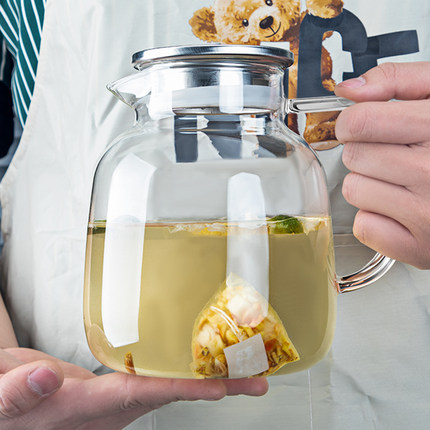 凉水壶玻璃水壶耐高温食品级冰箱冷水壶家用储水茶壶凉水杯大容量
