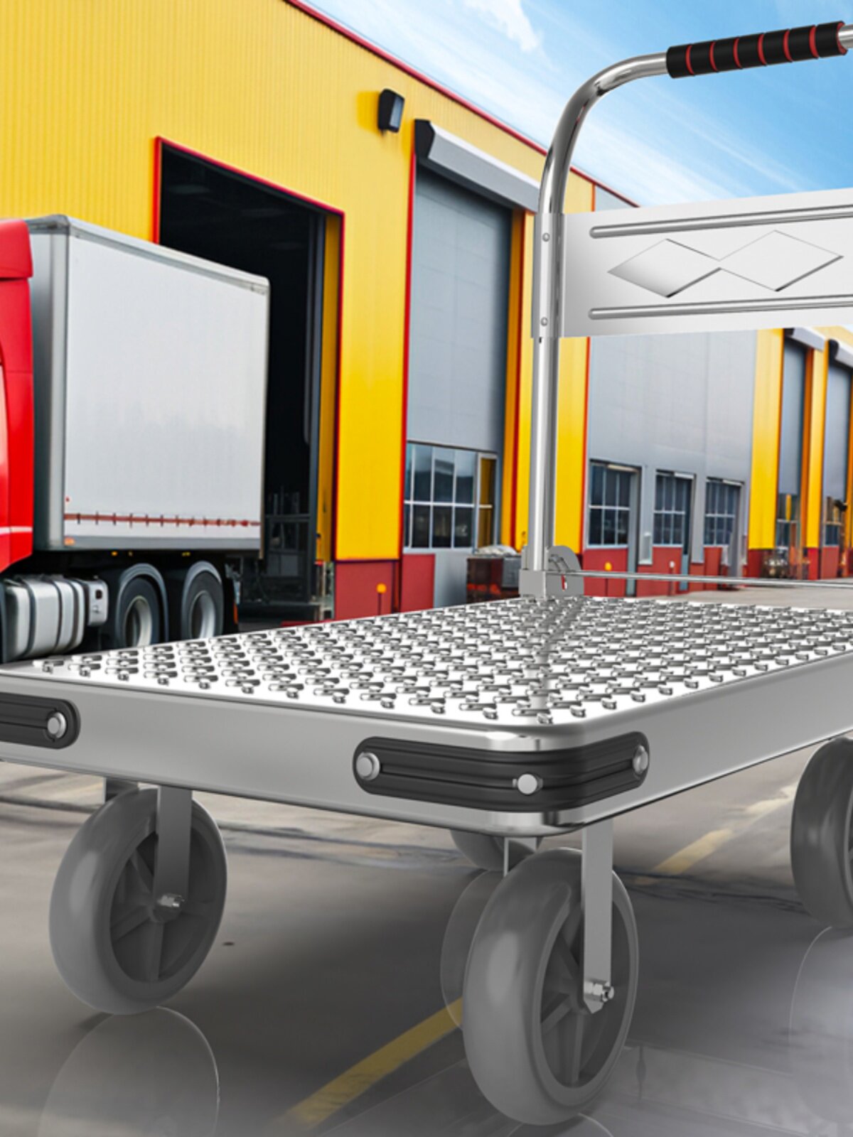 采购产品钢板手推车，货物手推车，运输卡车，家用平板拖车，便携