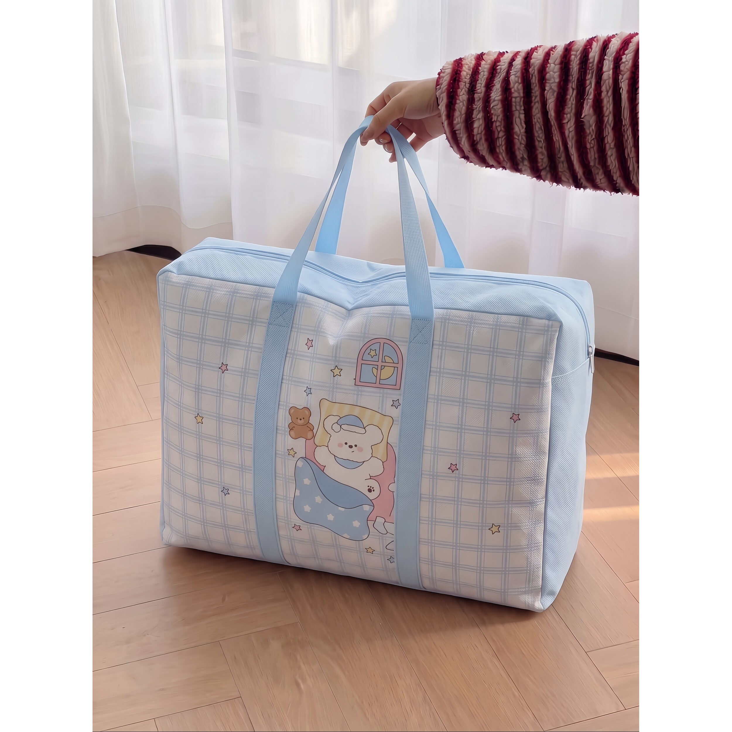 幼儿园被子收纳袋儿童入园便携大容量行李袋防尘防潮衣服收纳包