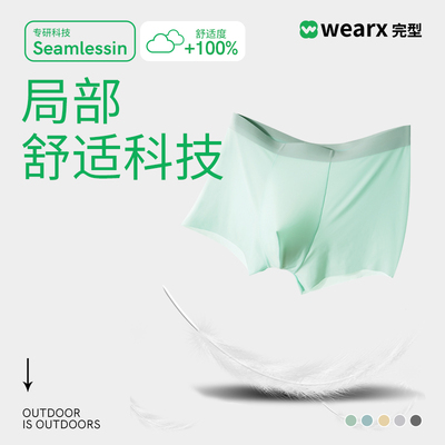 完型冰皮内裤5条装混色抗菌