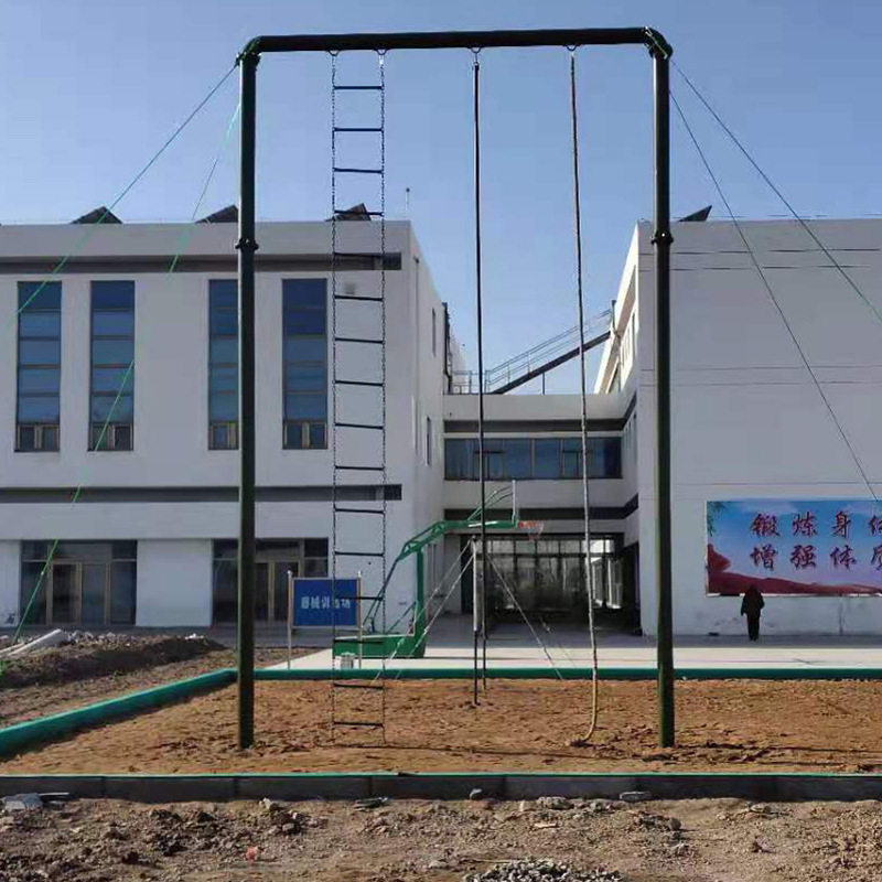 拓展体能训练攀爬架攀登架户外爬绳爬杆爬软梯三合一室外器材