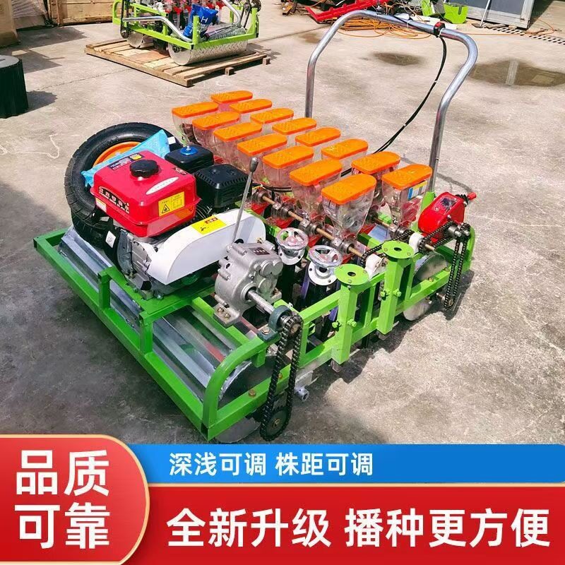 博天十行汽油精播机 免间苗韩式育苗点播机 自走式青菜播种机厂家