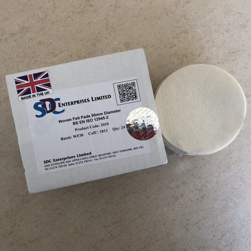 SDCNon-WovenFeltPads直径90MM马丁代尔非机织羊毛毡垫