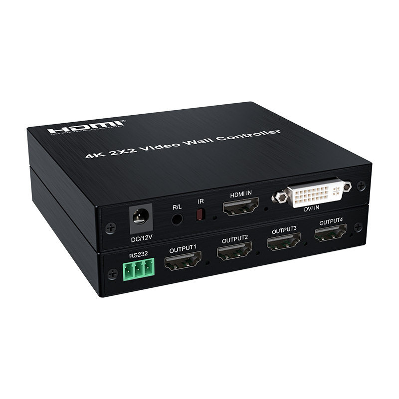HDMI2x2画面拼接处理器 图像拼屏器 控制器电视墙4K30HZ TV WALL