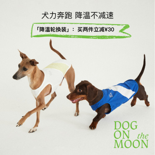 DOG ON THE MOON犬拉松夏季腊肠灵缇猫狗速干防晒超轻薄凉凉衣