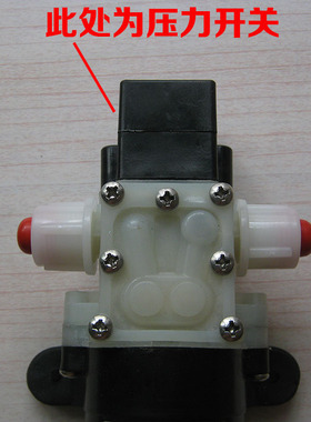 普兰迪1206微型电动直流隔膜泵 12V45W压力开关水泵 自吸泵