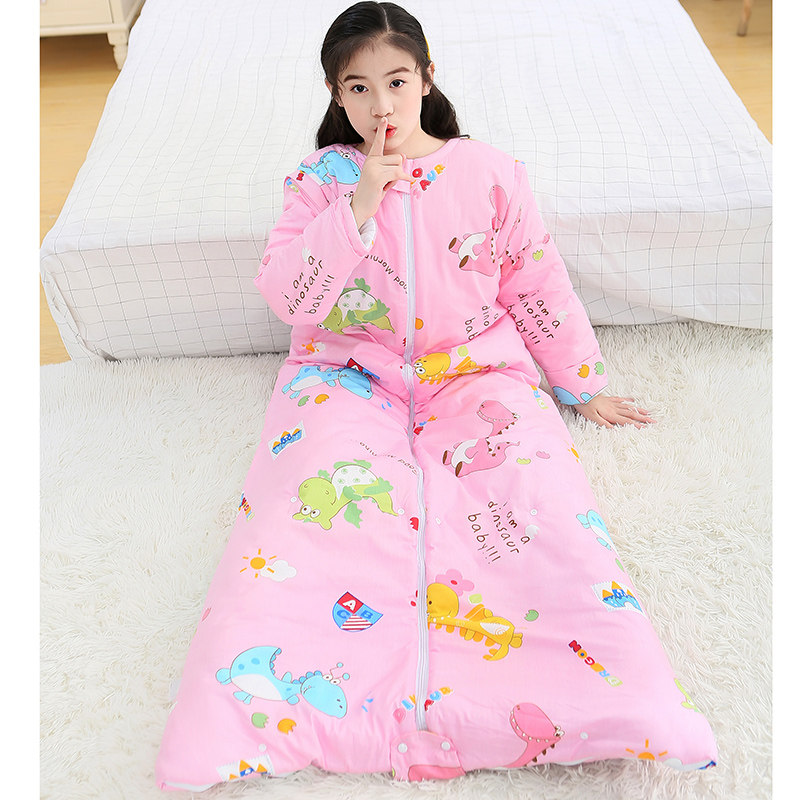 儿童睡袋春秋款加厚小孩中大童小童宝宝防踢被子神器秋季秋冬季