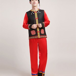 彝族舞蹈服女少数民族百褶裙黎族瑶族演出服成人儿童云南表演服装