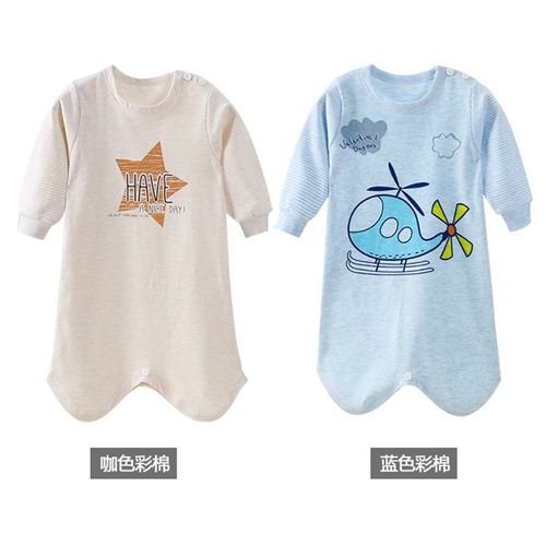宝宝睡袍长袖婴儿春秋纯棉儿童夏季连体睡衣女孩男童浴袍睡裙薄款