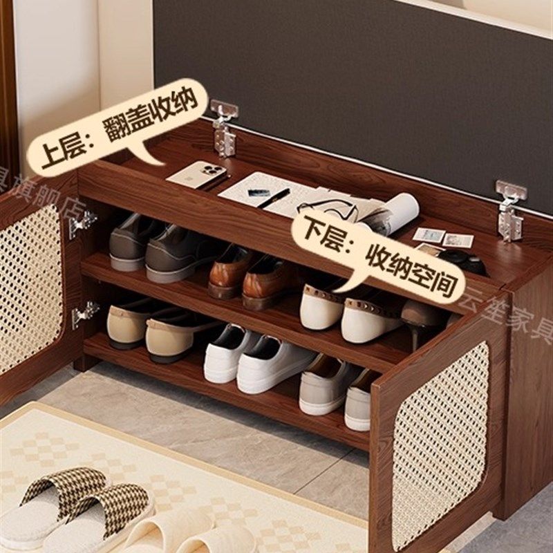 斯堪的纳维亚实木入口换鞋凳低鞋柜集成日式家居门换鞋凳翻转套收,住宅家具,鞋柜,淘宝优惠券,粉丝福利购,淘宝优惠卷