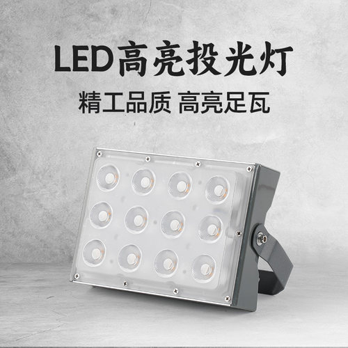 聚光led投光灯50W户外照树灯防水景观草坪氛围七彩灯外墙广告射灯