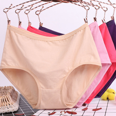 中年妇女士内裤纯棉高腰加肥加大码200斤胖mm中老年人妈妈短裤头