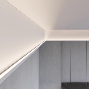 悬浮吊顶线性灯无主灯反光槽铝材嵌入式 洗墙灯带客厅回光槽线型灯