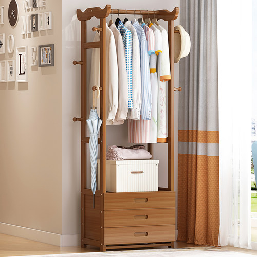落地挂衣架床边晚上放衣服衣帽架网红转角置物收纳玄关拐角晾衣架