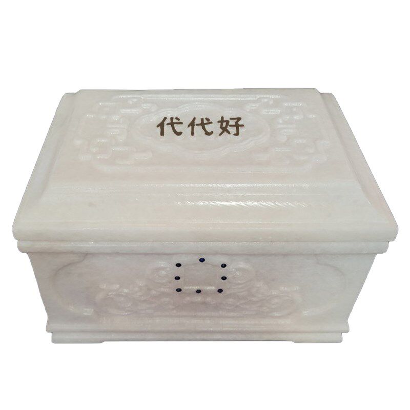 骨灰盒整石挖空天然汉白玉阿富汗玉男款女款金福寿大理石棺材寿材