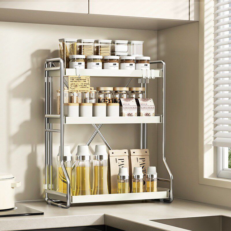调料置物架厨房多功能台面调味料油壶收纳架菜刀砧板筷子收纳架子