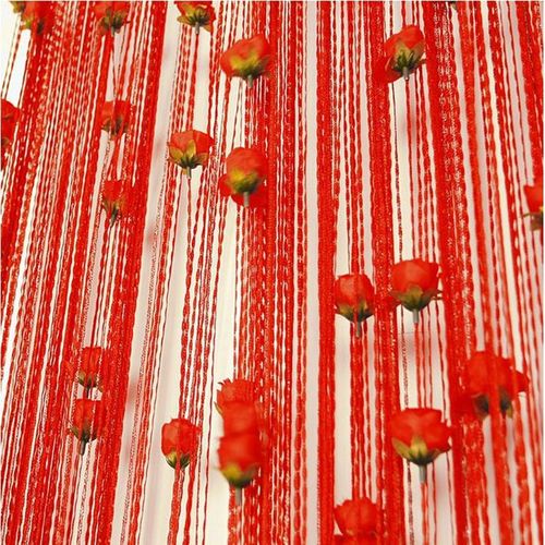 玫瑰花银丝加密加粗线帘浪漫隔断帘子玄关帘卧室客厅装饰门帘包邮