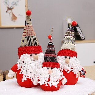 圣诞节装饰品北欧风圣诞老人雪人大娃娃公仔商场橱窗场景布置礼物