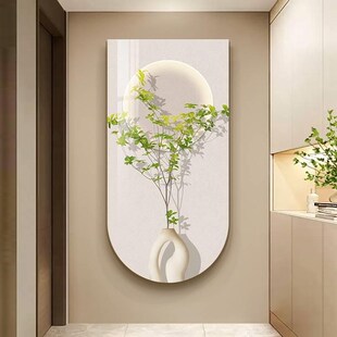 创意绿植灯画玄关装饰画高级感客厅走廊过道led氛围壁灯发光挂画