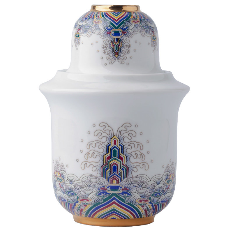 陶瓷热暖酒壶家用酒具套件黄酒烫温酒器白酒中式宫廷风仿古清酒杯