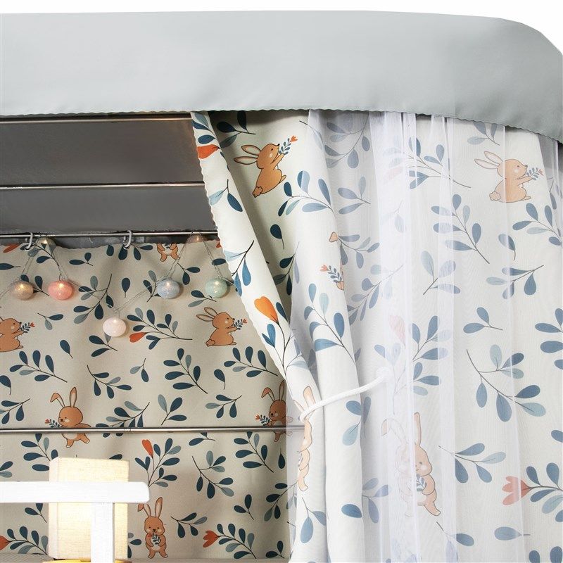 寝室床帘宿舍上铺u型轨道床帘u型轨道双轨道床帘支架强遮光床幔纱