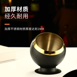 不锈钢台面收纳桶 创意小号桌面垃圾桶酒吧KTV菸灰缸客厅果皮罐