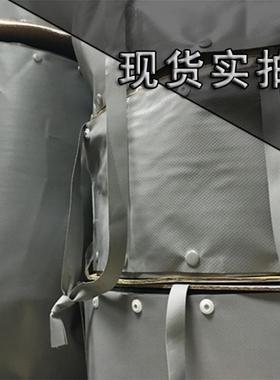 扣式结束带PC100纽扣电缆包布保护套环保阻燃PVC裹线套管灰色包布