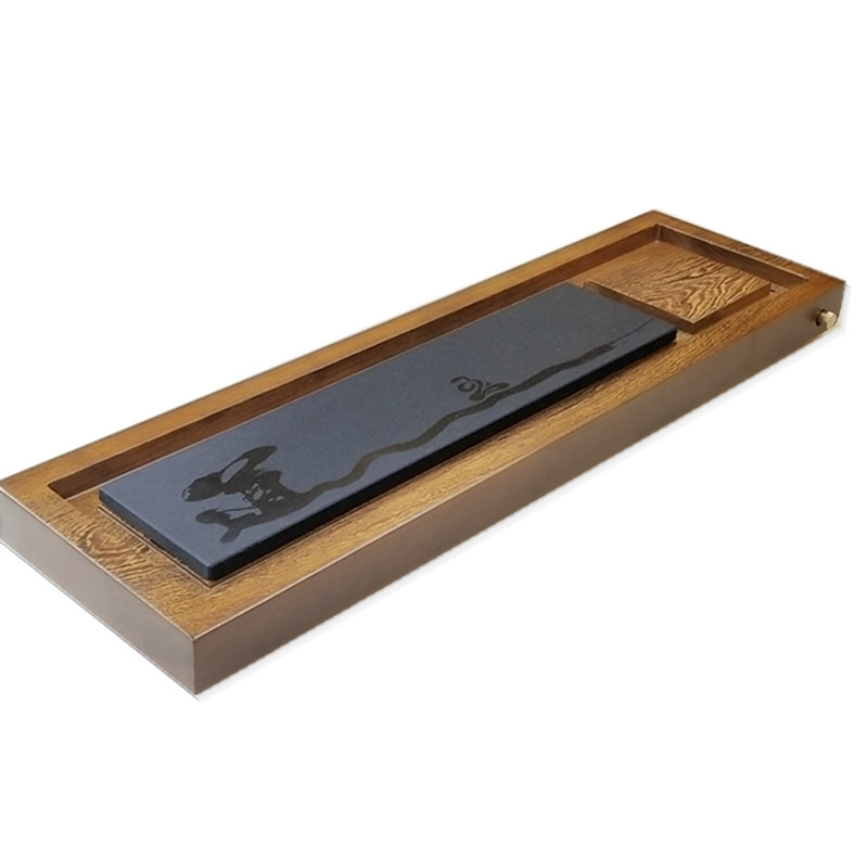 黑檀木小号茶盘一二人用鸡翅实木家用茶托盘储水中式茶台简约茶海