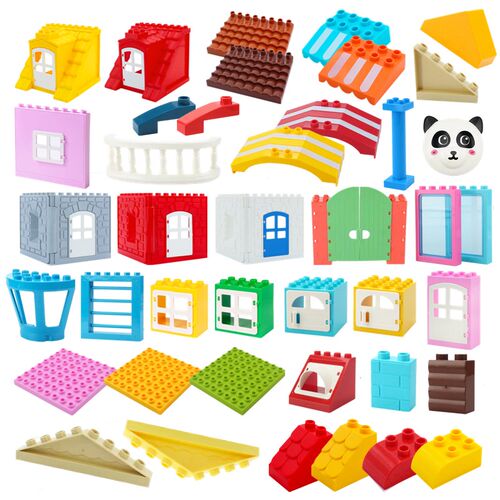 极速Big Building Blocks Houses Build Accessories Door Window
