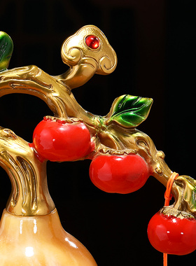 柿柿如意葫芦摆件招财家居客厅入户玄关酒柜装饰品搬新家乔迁礼物