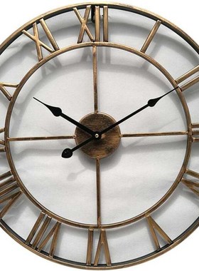 JADOMA 3D Circular Retro Roman 47cm Wrought Hollow Iron Vint