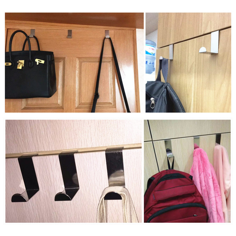 极速【6个装包邮】不锈钢Z型挂钩门后勾无痕厨房宿舍z形门背式免