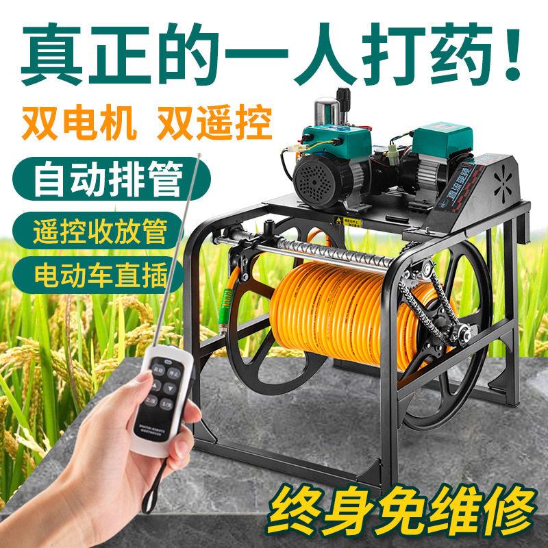 双电机电动三轮车打机自动收卷排管48/60v电车农用压农机