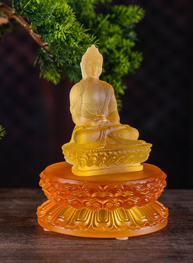 古法琉璃佛像供奉台双层莲花座圆形高底座观音菩萨弥勒佛家用佛堂