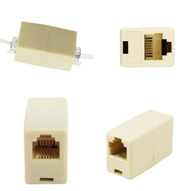 域能RJ11电话直通头6P4C延长口线6P2C水晶头对接头延长2芯4芯通用