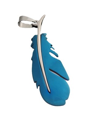 Men's Necklace Stainless Steel Feather Titanium Steel Pen