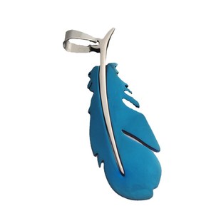 Men's Necklace Stainless Steel Feather Titanium Steel Pen