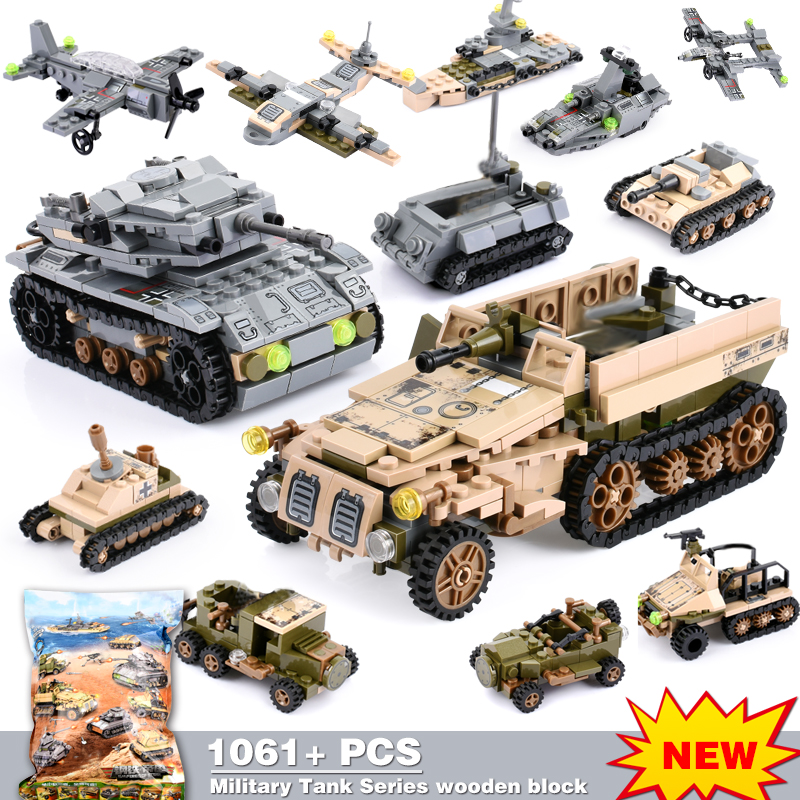 8 IN 2 1061Pcs Army Tank Blocks Empires of Steel Technic Bui