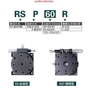 125分度盘360?微调角 品R轴旋转滑台手动调整位移平台RS60