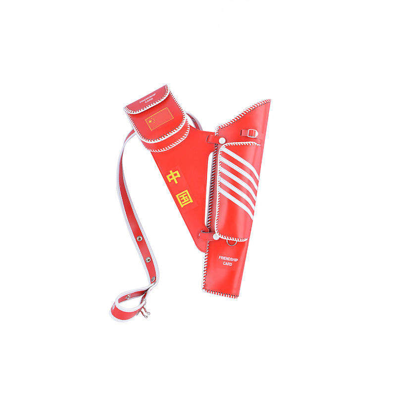 极速弓箭器材 前置腰跨箭支箭壶可拆卸箭囊 皮革材质箭袋一件代发