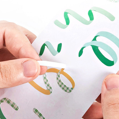 Long ribbon stickers aesthetic 8 design Decorative Notebook