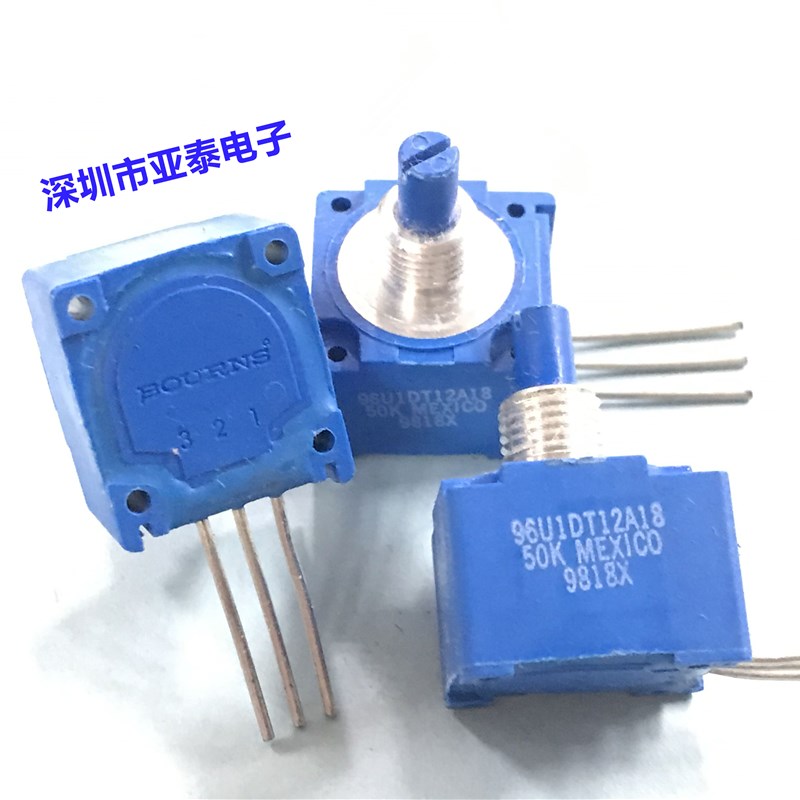 墨西哥BOURNS密封电位器96U1DT12A18单联50K精密电位器轴长12MM