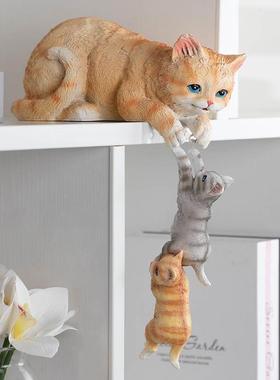 创意摆件家居饰品客厅桌面猫咪欧式房间布置装饰品摆设节日礼物