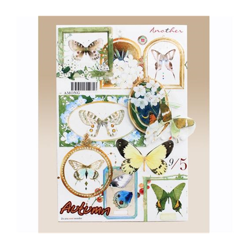 moodtape 欧洲风光蝴蝶薰衣草特油和纸pet长循环mood胶带diy手账