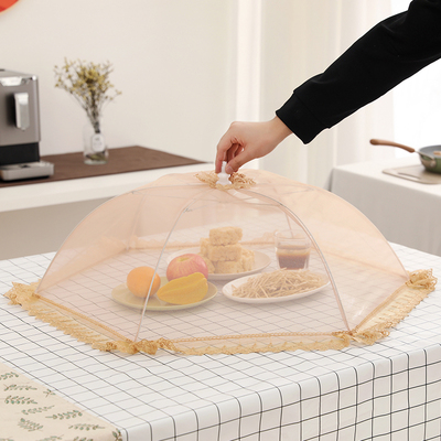 极速饭菜罩子盖菜罩可折叠餐桌罩食物防蝇剩菜剩饭罩神器家用时尚