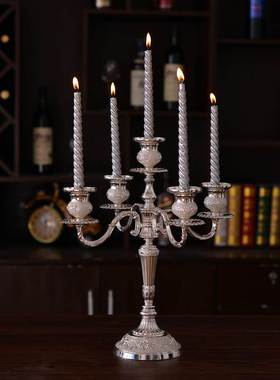 耶诞蜡烛台欧式摆件复古家居浪漫烛光婚庆婚礼道具烛台小众礼品